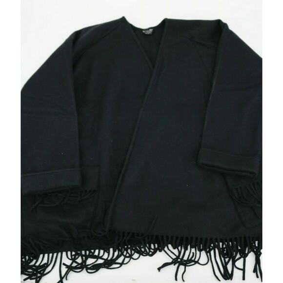 Alpine Sky Womens Cardigan Sweater Open Front Pockets Fringe Hem Plus Sz 1X - Picture 1 of 4